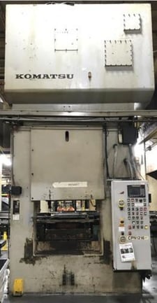 440 Ton, Komatsu #E2P-400, straight side double crank press, 24" stroke, 33" Shut Height, 118" x51" bed
