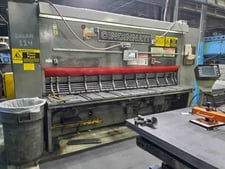1/2" x 12' Cincinnati #500HS12, hydraulic power squaring shear, 13 hold downs, 40 HP, 19-53 SPM, 2013