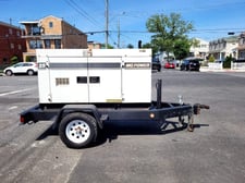 21 KW Multiquip #DCA25SSIU2, trailer mounted, sound atternuated enclosure, 120/240/208/277/480V., 4397 hours