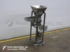 8" wide x 2' long, Vibratory feeder, vari-speed control, mounted on Stainless Steel frame with casters