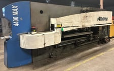 100 Ton, Whitney #4400Max, CNC turret punch & plasma, Fanuc 180iPB, 16 ATC, S43577