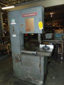 20" x 12" Powermatic #87, vertical bandsaw, 24" x 24" table, 151" blade length