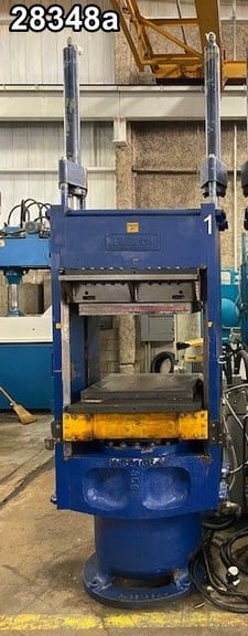 300 Ton, French Oil, hydraulic molding & laminating press, 30" DL, slab side, #28348