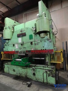 600 Ton, Cincinnati #600H, hydraulic press brake, 12' overall, 101-1/2" between housing, 12" stroke, #65019