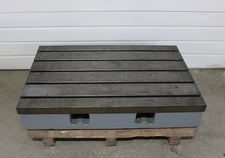 Sub table, cast steel, mill, 32 " wide x 48" long x 8" tall, t-slotted, excellent
