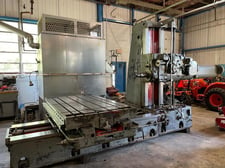 5" Giddings & Lewis #350T, table type horizontal boring mill, 48" x86" T-slotted table, 15 HP, threading att