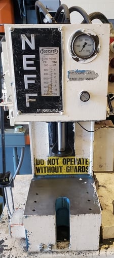 2 Ton, Neff #D2-5M, 7" stroke, 18" daylight, 11" RL x 10" front back bed, 7" throat, 1.5" outside dimension