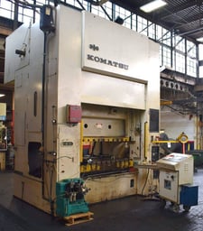 300 Ton, Komatsu #E2M-300, straight side double crank, very good, 1985