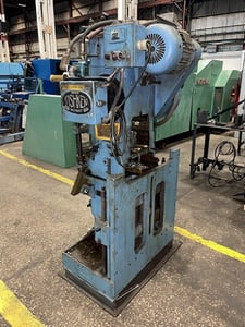 Tishken #C0T6A4, punch press & cut off, mounted on rollformer, air clutch, operator push buttom controls