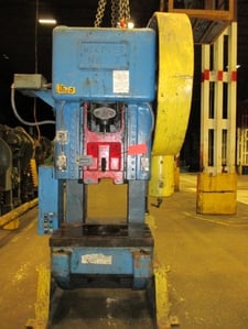 71 Ton, Minster #7, OBI single crank press, 8" stroke, 18" Shut Height, 34-1/2" x 22" bed, 3-1/4" adjustment