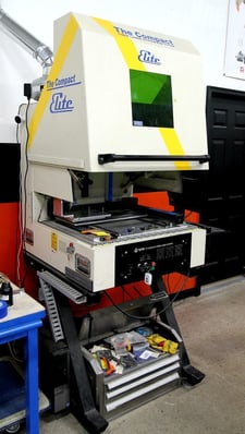 Vy-Tek #Compact-Elite, laser marking station, 25.525" marking area, 20 watt, enclosure