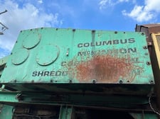 Columbus McKinnon tire shredder, 300 HP, 72" hopper opening, 20 TPH, 1992