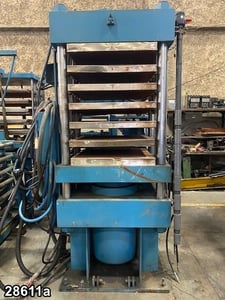 176 Ton, TMP, hydraulic molding & laminating press, 4 post, 24" stroke, 30" x30" platens, #28611