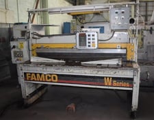 1/4" x 6' Famco #E13754-272, mechanical, front operated power back gauge, 65 SPM, 74" knives, 2 front