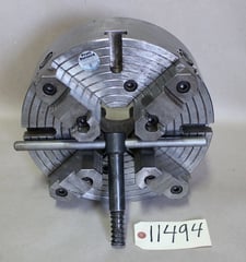 12" Bernard, 4-Jaw manual chuck, 3" thru hole, D1-8 Camlock back