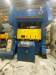 500 Ton, Bliss #SC2-500-108-54, straight side double crank link drive press, 10" stroke, 32" Shut Height, air