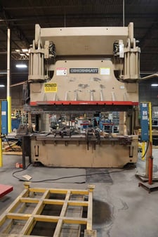350 Ton, Cincinnati #350FMII, hydraulic press brake, Formaster II Control, 24" x120" bed/ram, 1994