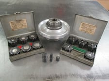 Jacobs spindle nose lathe collet chuck with LO spindle back & flex collet set