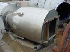 Stainless Steel Cyclone Hopper, 48" diameter, 24" diameter discharge