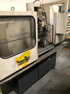 Samputensili #SCT-3, gear chamfering, 12" dia part x 20" long, front shuttle loader style