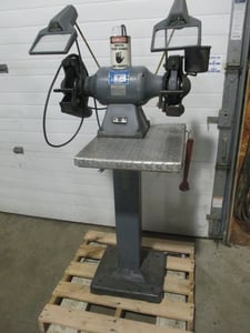 8" Baldor #8100WD, heavy duty pedestal type bench grinder with stand, 3/4 HP