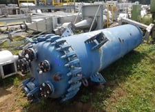 600 gallon Tycon, glass lined receiver, 36" dia. x 11' straight side, 50 psi/FV @ 450 Degrees Fahrenheit
