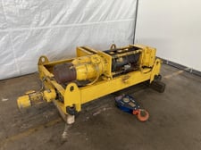 3 Ton, Munck Top Running Trolley Hoist, 60" trolley gauge, 26" overhead clearence, 25' lift, 6 HP