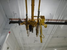 3 Ton, Yale Under Running Single Girder Bridge Crane, 26' Span, 18' lift, AC, 12 FPM hoist, 50 FPM trolley