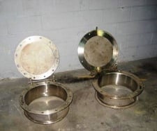 17.5" Manways with covers, stainless steel, 22.5" diameter outside of flange, 7" high (6 available)