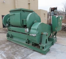 Double Arm Mixer, dispersion blades, 100 gallon, Carbon Steel, jacketed bowl, 36" x 40" x 34" bowl, 50 HP