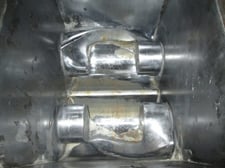 Double Arm Spiral Blade Mixer, Pilot plant size, 5 gallon, Spiral blades, 11" x 15" x 15.75" deep, Jacketed