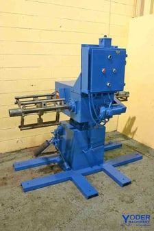 2000 lb. Jaco #JDRE-2016-DC, powered double end coil reel, 16" width, 52" outside dimensions, 15"-19" ID