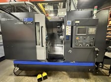 Image for Hwacheon #T2-2T-YSMC, CNC lathe, 34.6" swing, 8" chuck, 2.5" bar, 24.5" centers, 8-Axis, Fanuc 0i-TD, Y-Axis, live tooling, 2013