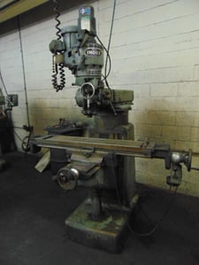 Wells-Index #847, Vertical Turret Milling Machine, 9" X46.5" table, 3 T-slots, 3 HP, S/N 20346