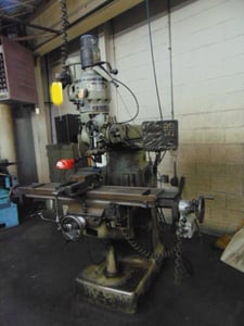 Wells-Index #847, Vertical Turret Milling Machine, 9" x46.5" table, 3 T-slots, 3 HP