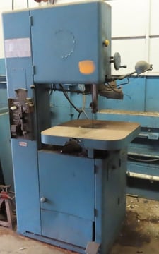 18" x 9" Grob #NS18, vertical bandsaw, 24" x 24" tilting table, S/N 10143