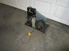 Welch, Duo Seal Vacuum pump, 1/3 HP, on base with casters, Belt driven with guard, Serial #14559-5