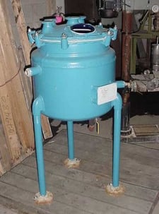 Image for 25 gallon Pfaudler, Glass Reactor Body, 90 psi at 500 Degrees Fahrenheit, 75 psi/FV, 18" diameter x 18" straight wall