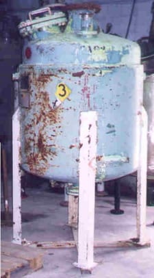 175 gallon Process Engineers Inc, Reactor body, Stainless Steel, 3' diameter x 3' straight wall, 80 psi/FV