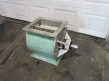 12" x 15" SEMCO, Rotary Airlock, Stainless Steel, 15" wide, 12" F-B, 2" diameter shaft, No drive included,