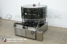 U S Bottlers #48HD, automatic 48 head, rotary, Stainless Steel, pressure gravity filler, bottom up fill, no