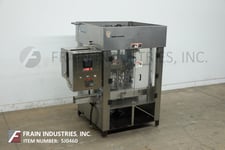 Biner Ellison #BE12HD, automatic, 12 head rotary, overflow filler, mounted on 4 leg Stainless Steel frame