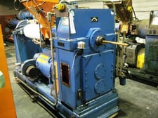 4.5" NRM, cold feed rubber extruder, 12:1 L/D, 24.68:1 G/B ratio, 100 HP DC, roller feed