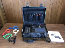 General Electric #EPM-9650Q, portable power analyzer, (3) Fluke AC current probes, 400A, RS-232/RS485 ports