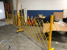 Heavy Duty Safety Barricade Gate, Uline #H-7604, 20' width x 54" H, with Casters, 2018