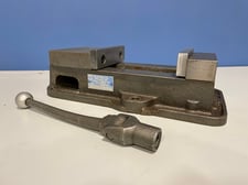 Kurt #D675, Machine Vise, 6" Wide Jaws, 6-3/4" Opening with Jaws, 18-1/2" x 9" x 5" High, 74 lb.