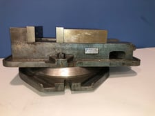 Yuasa #550-604, Heavy Duty Milling Machine Vise with Swivel Base and Handle, 8" Jaw Width, 7-1/2" Jaw