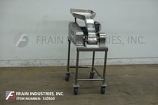 Fitzpatrick #D6, 316 Stainless Steel comminutor mill, 16 swing knife/impact blades, 7-1/2 HP, mounted on 4