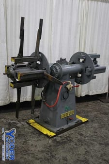 2500 lb. Perfecto #15-48-2500, double end coil reel, 15" width, 50" outside dimensions, 14.5"-21" ID, #75362