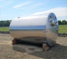 4000 gallon 30 psi/FV, 96" x 132", DCI Inc., Stainless Steel vertical vacuum rated storage tank, 300 Degrees